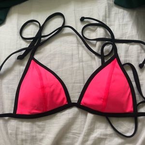 PINK Victorias Secret- Hot pink triangle bikini top